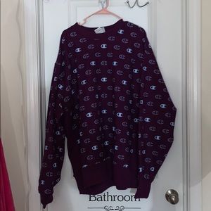 Champion Crewneck purple and blue